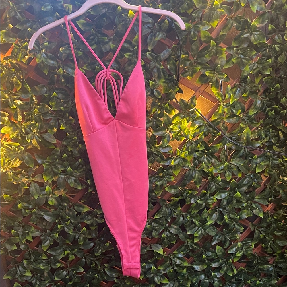 Lulu's Vibrant Pink Bodysuit